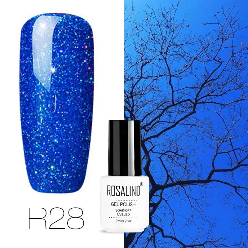 R28 ROSALIND 7 мл гель Гель-лак для ногтей Краска полупостоянные ногти художественный Гель-лак для ногтей для маникюра Gellak Top Coat - Цвет: R28
