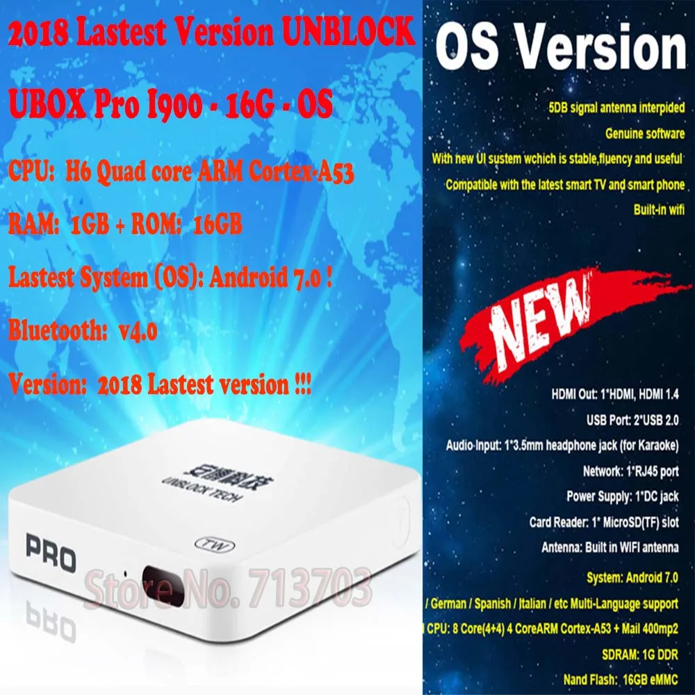 IPTV UNBLOCK UBOX 5 PRO I900 Smart Android 7 0 TV Box &amp Asia's Sports Adult Free Live Channel Watch или Mini
