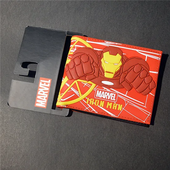 Комиксы DC Marvel Мстители мультфильм кошелек милый Супермен железный человек Бэтмен 3D кошелек логотип кредитный держатель для карт мужской кошелек - Цвет: Q22