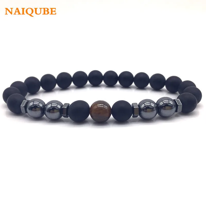 NAIQUBE новые мужские браслеты модные классические очаровательные каменные бусины браслеты и браслеты для мужчин ювелирные изделия подарок