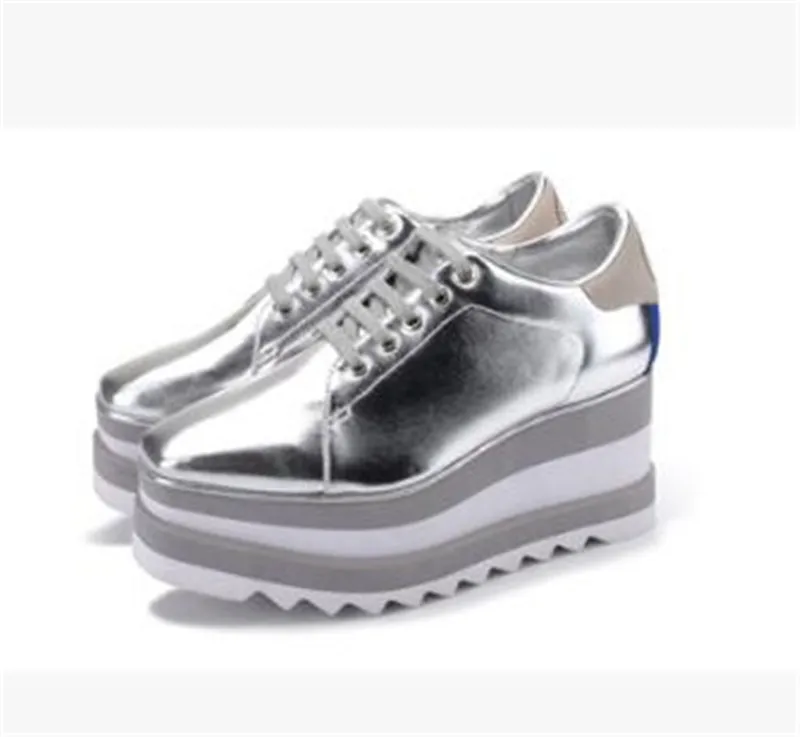 Кроссовки на плоской платформе; женская обувь; Повседневная обувь; zapatos mujer; Эспадрильи на толстой подошве с квадратным носком; Брендовая женская обувь; tenis feminino - Цвет: as pic