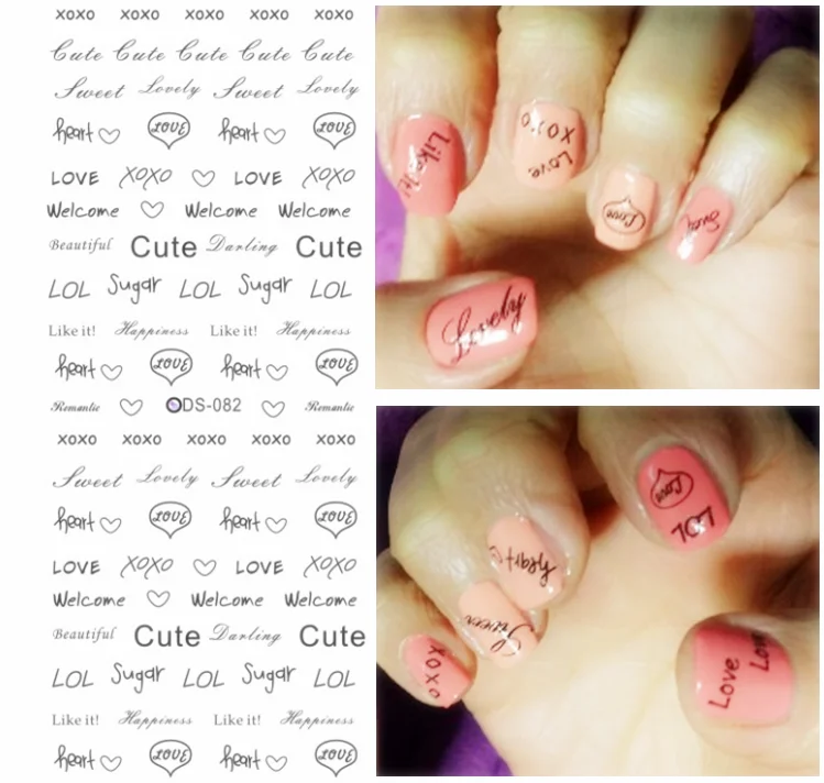 Rocooart DS089 переводные наклейки для ногтей в стиле Харадзюку, Мультяшные игрушки, наклейки для ногтей, наклейки для маникюра, принадлежности для ногтей, наклейки - Цвет: DS082