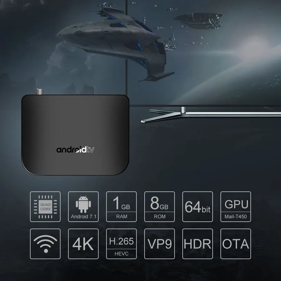 DVB-S2 Android tv Box Amlogic S905D 2 4G wifi Поддержка 4K H.265 DVB S2 S2X спутниковый ресивер Mini M8S Plus Smart