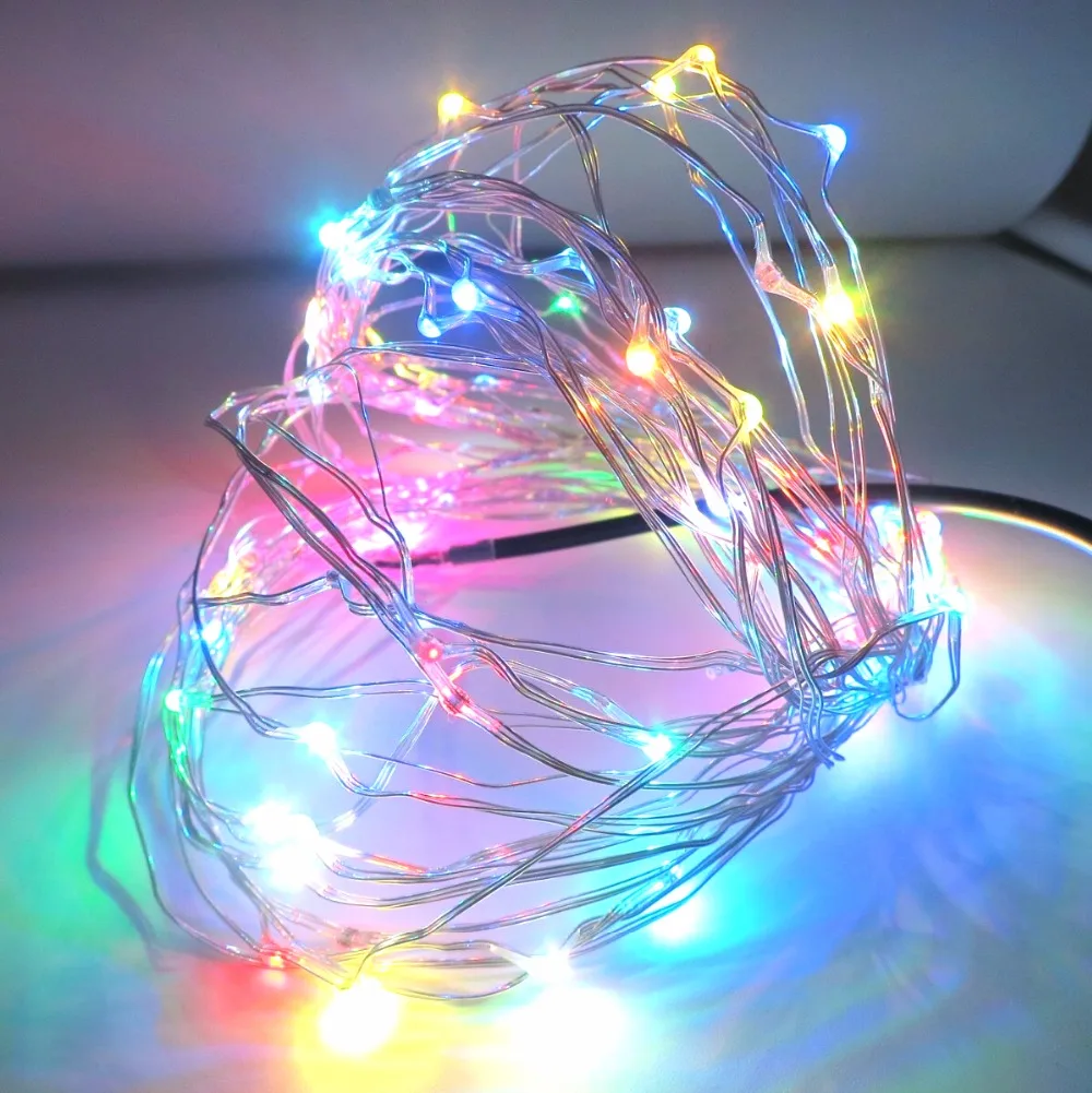 10pcs/LOT 10m DC12V Powered LED String Fairy Light RGB many Colorful Cooper Wire Waterproof Decorative Christmas Holiday 100LED | Освещение