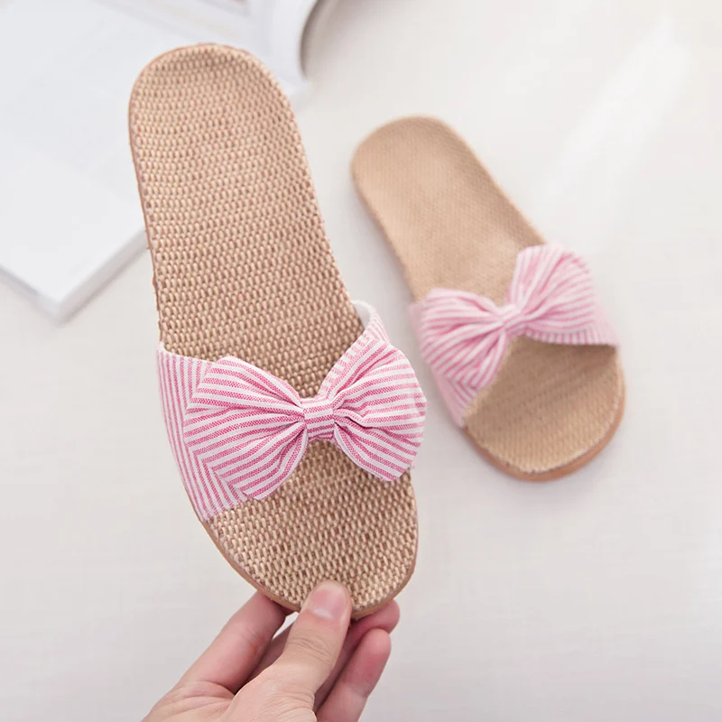 Шлепанцы женские с бантом сланцы пляжная обувь Нескользящие на платформе
