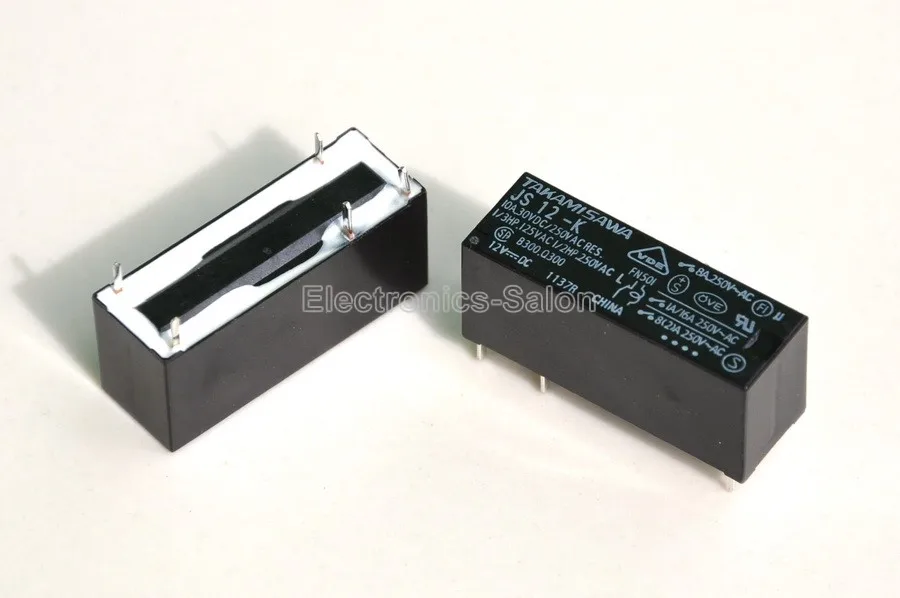 

( 2 pcs/lot ) TAKAMISAWA JS12-K 12VDC SPDT 8 Amp Power Relays, JS 12-K