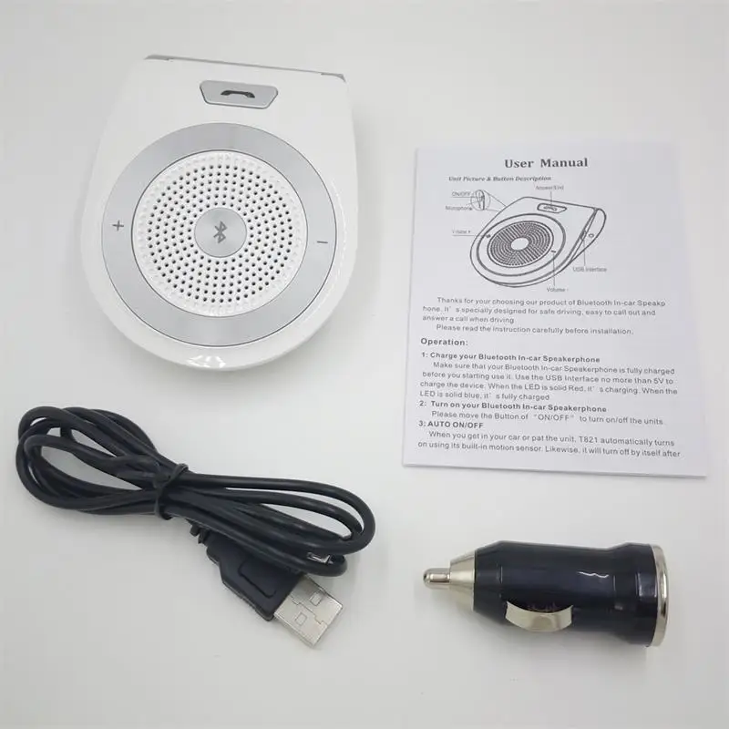 Автомобильный комплект громкой связи Bluetooth мини козырек 4 1 EDR Беспроводной Aux MP3