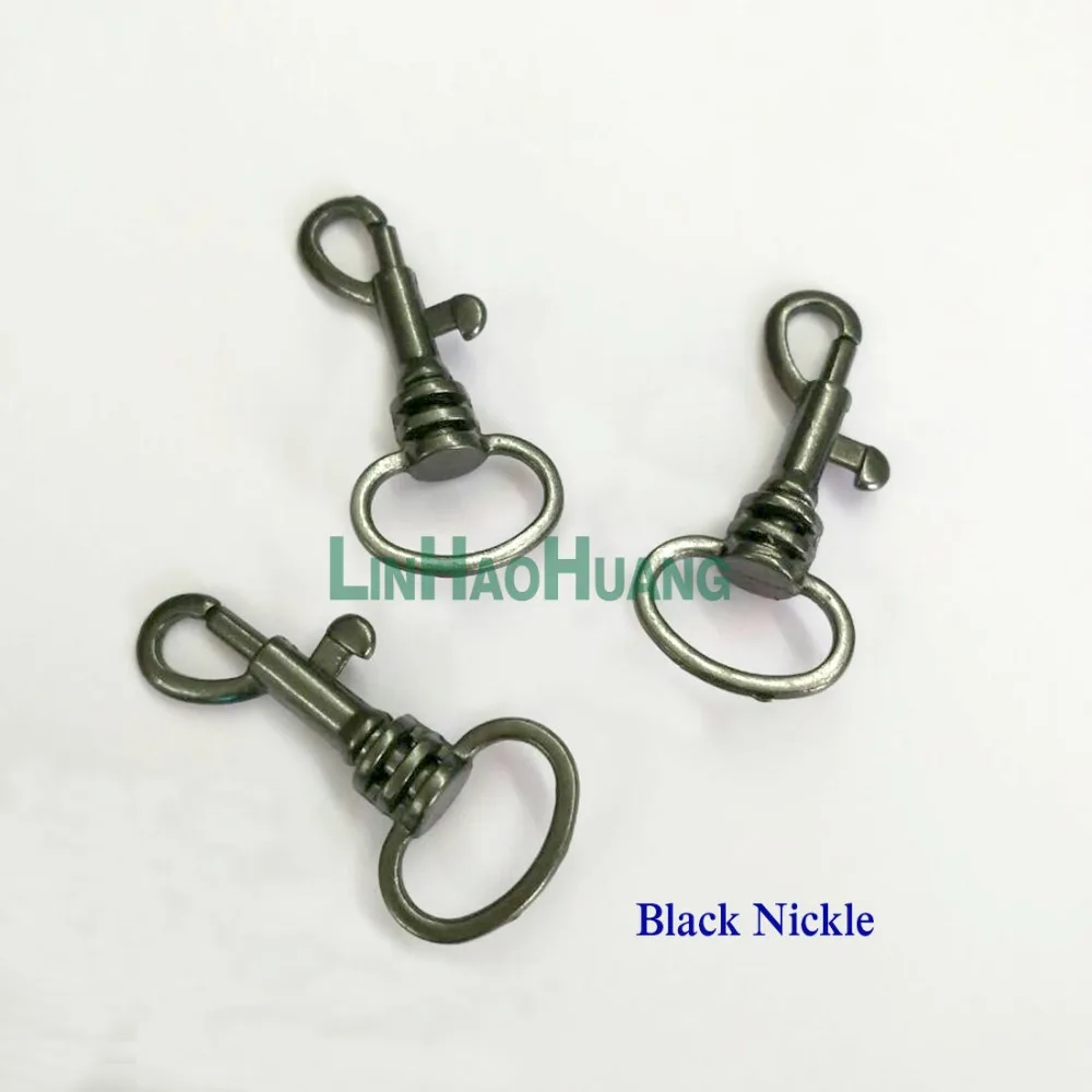 

Wholesale 50pcs Small black nickle Alloy Swivel Clasps Snap Key Hooks DIY Key Chain Ring Free Shipping 2017091402