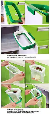 Лучшая цена цвет случайный подвесной держатель для мусорных мешков вешалка