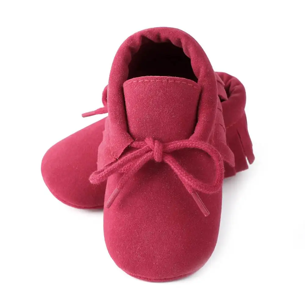 Pattern 2 Color 4 Bebes/мокасины из искусственной замши для новорожденных мальчиков и девочек; Мягкие Мокасины; обувь для первых шагов с бахромой на мягкой нескользящей подошве; обувь для малышей - Цвет: Pattern 2 Color 4