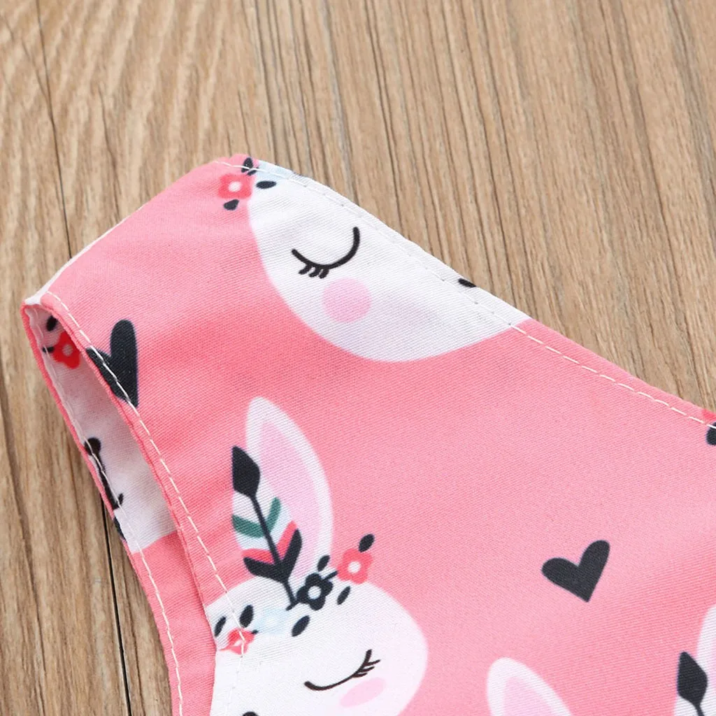 Easter Children Kids Baby Girls Dress 2019 Cute Sleeveless Rabbit Print Princess Vest Girl Clothes Vestido | Детская одежда и