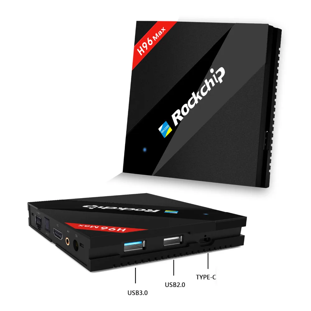H96 MAX TV BOX Android 7 1 4 Гб 32 Rockchip RK3399 CPU 802.11AC 2 4G 5G WIFI BT4.0 1000M LAN USB3.0 Type-c 4K HD медиаплеер |