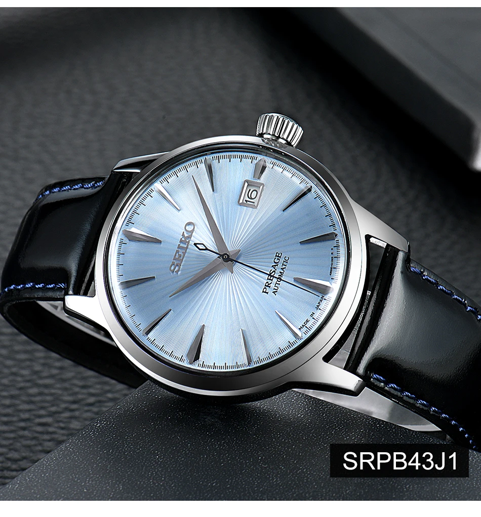 Оригинальные деловые мужские часы Seiko, автоматические мужские наручные часы, нержавеющая сталь, 5 бар, водонепроницаемость, глобальная гарантия