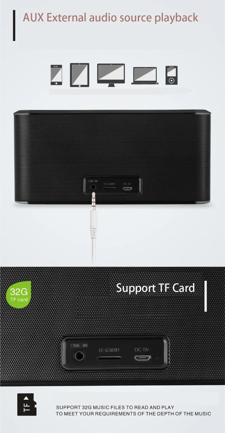 Bluetooth Колонка KINGONE K108 портативная с поддержкой TF карты и FM радио|Портативные