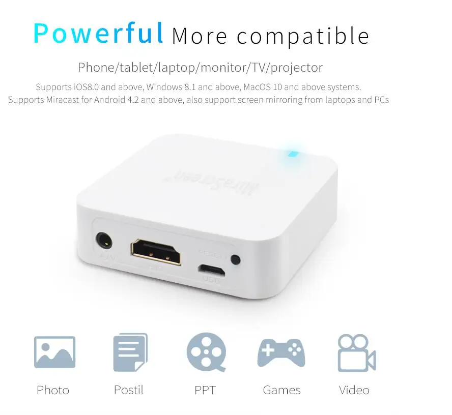 Новинка MiraScreen X7 Беспроводная Соединительная коробка для iOS Android телефон аудио видео Miracast wifi Дисплей DLNA приемник зеркальное отображение HD AV в автомобиль