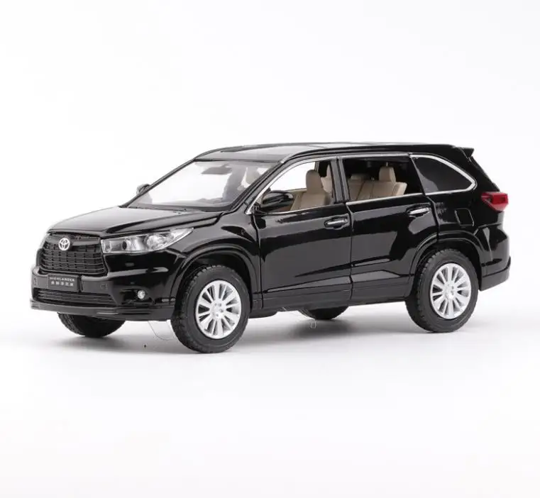 1:32 автомобиль из сплава высокая симуляция Toyota Highlander металлическая модель deicast 6