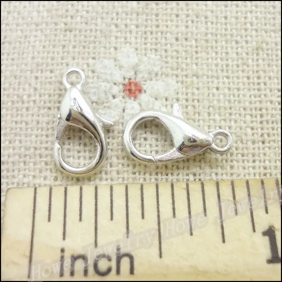 460 шт. застежки крючки Лобстер цветные белого цвета для ожерелья браслета цепочки