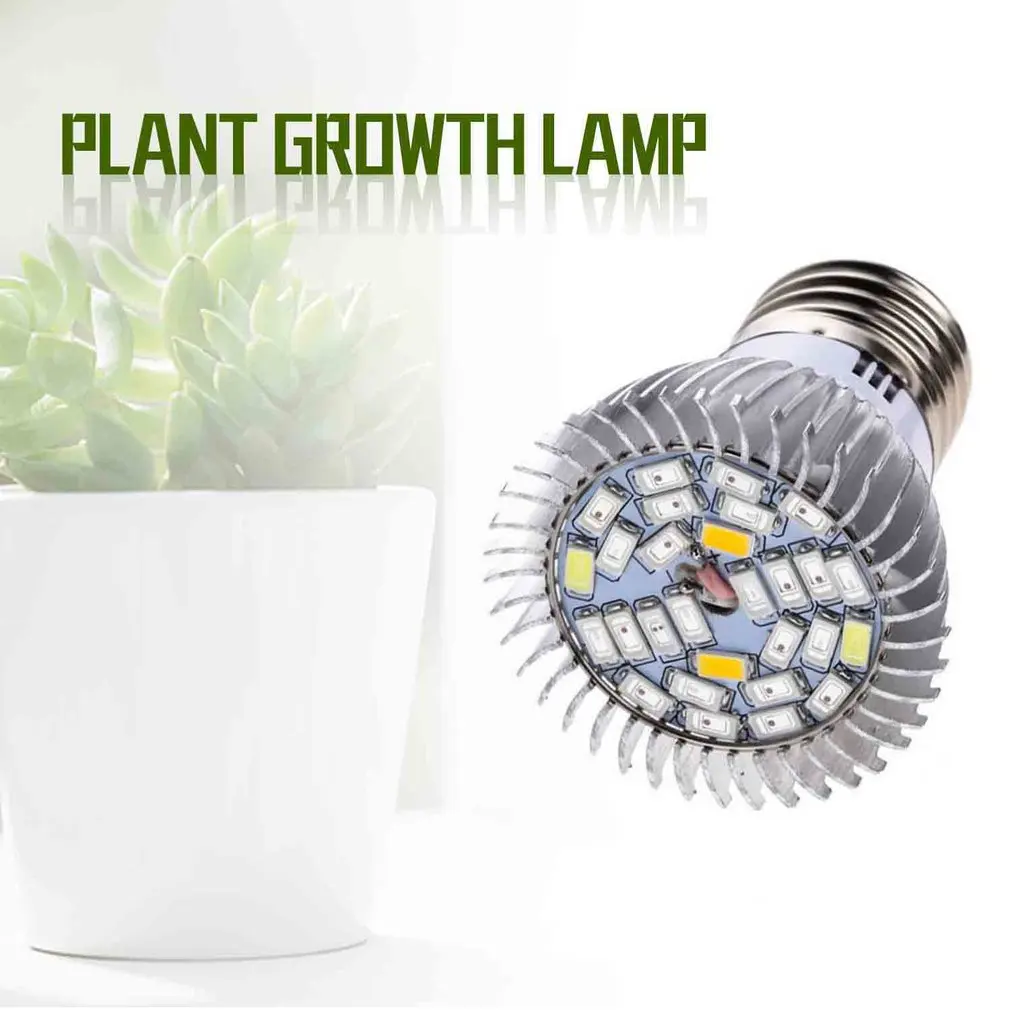 Full Spectrum LED Grow Light E27 28W Growing Lamp Bulb for Plant Flower Vegetable Indoor Greenhouse Hydroponics | Лампы и освещение