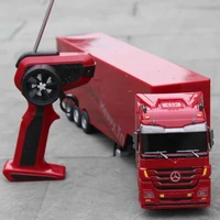 truck model remote control truck big truck traction semi trailer heavy transport vehicle children simulation alloy toy rc car