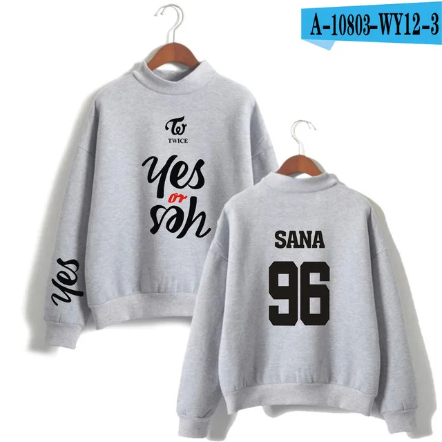 GL gray TWICE YES или YES толстовки с принтом Twice Abum корейский капюшон в стиле К-поп Толстовка для мужчин/женщин осень зима спортивный костюм топы - Цвет: GL gray