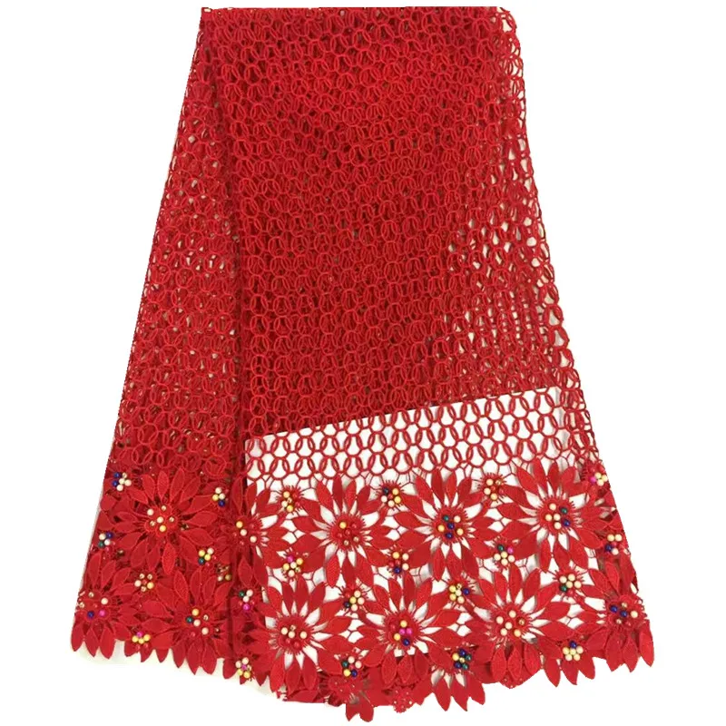 Оранжевый цвет вышитые сетчатые кружевные ткани 2017 африканские шнурки шнур