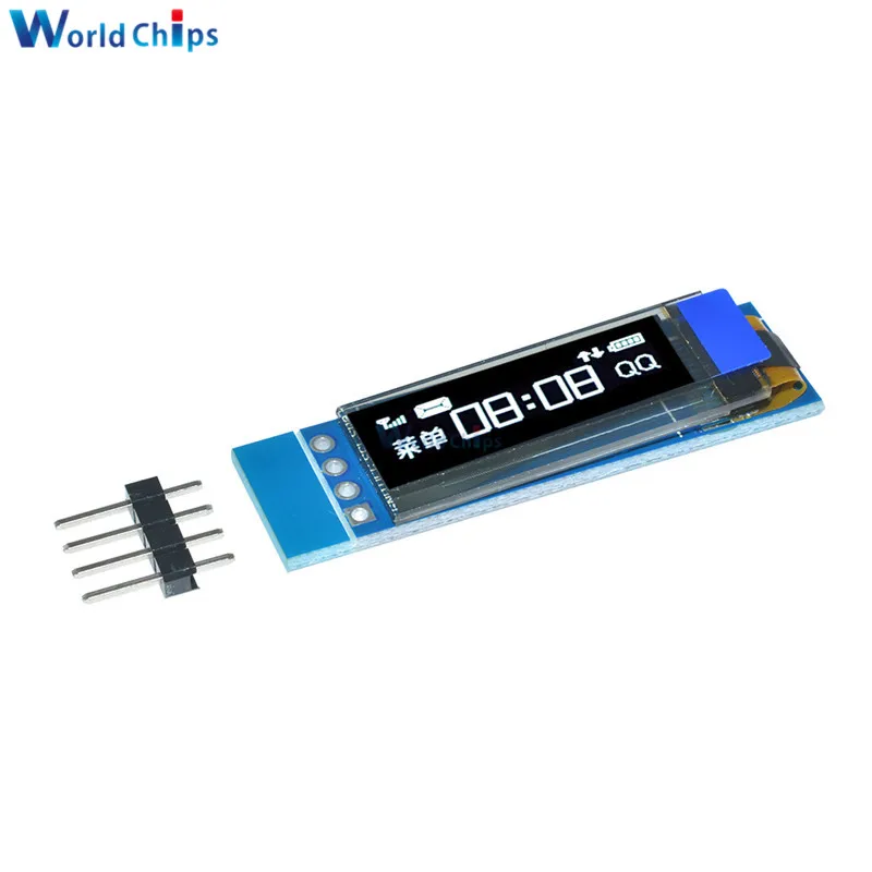 0 91 дюйма 128x32 IIC I2C белый OLED ЖК дисплей DIY Oled модуль SSD1306 Драйвер IC DC 3 В 5 для Arduino PIC|white