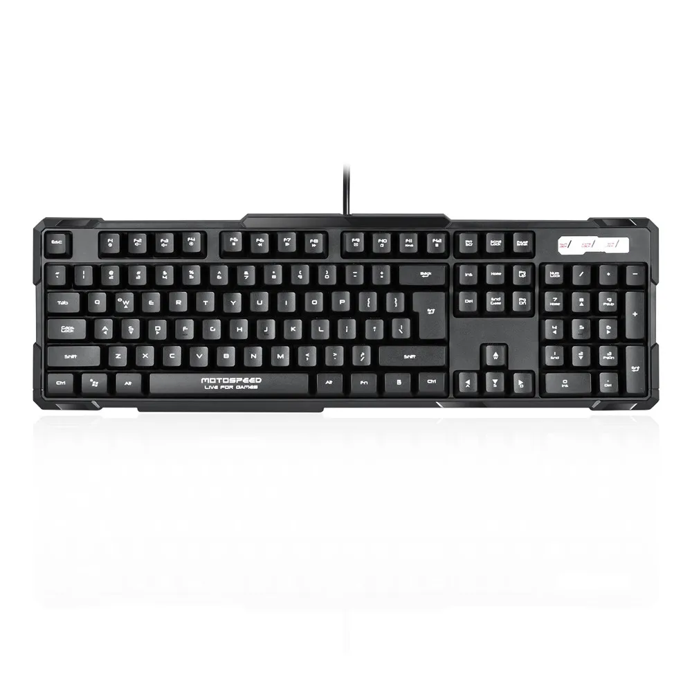BK MOTOSPEED K81 механические клавиатуры игровая клавиатура мультимедийные клавиши для домашнего офиса школы клавиатуры 424#3 - Цвет: BK