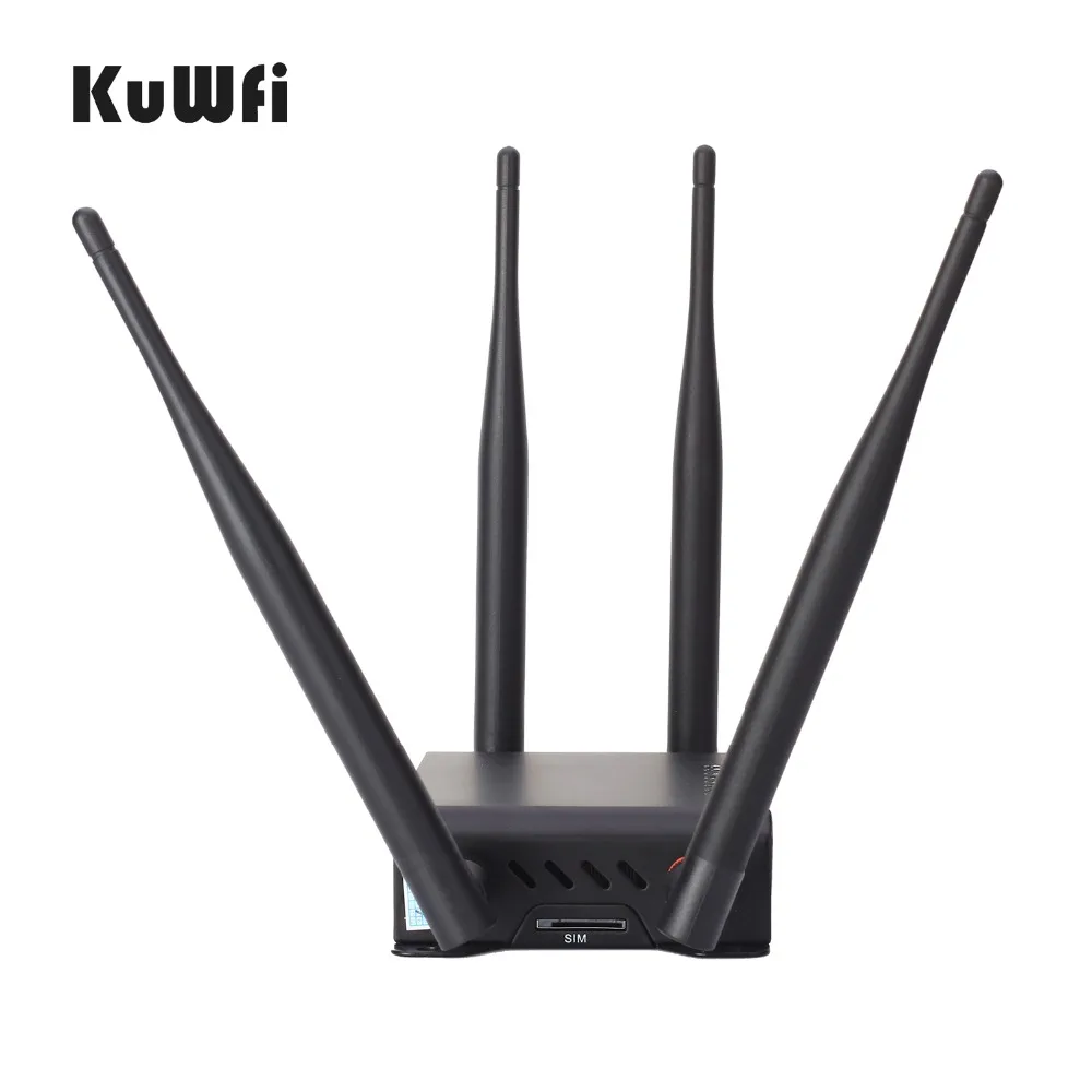 KuWfi 4G Openwrt роутер 300 Мбит/с CAT4 LTE CPE беспроводной автомобильный Wifi роутер повторитель сильный Wifi сигнал с APN и 4* 5dbi антенной