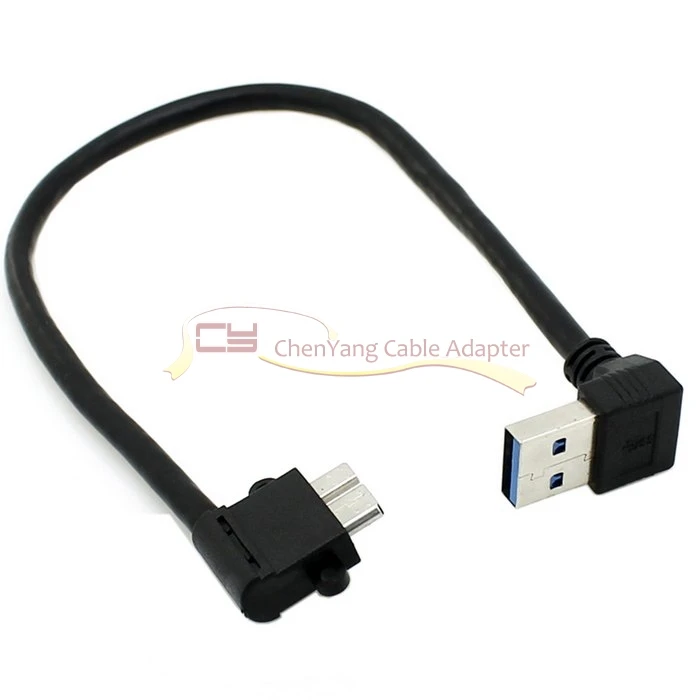 USB 3 0 Угловой 90 градусов к Micro 10Pin правый угловой кабель 20 см для Note3 N9000 N900 & S5 i9600
