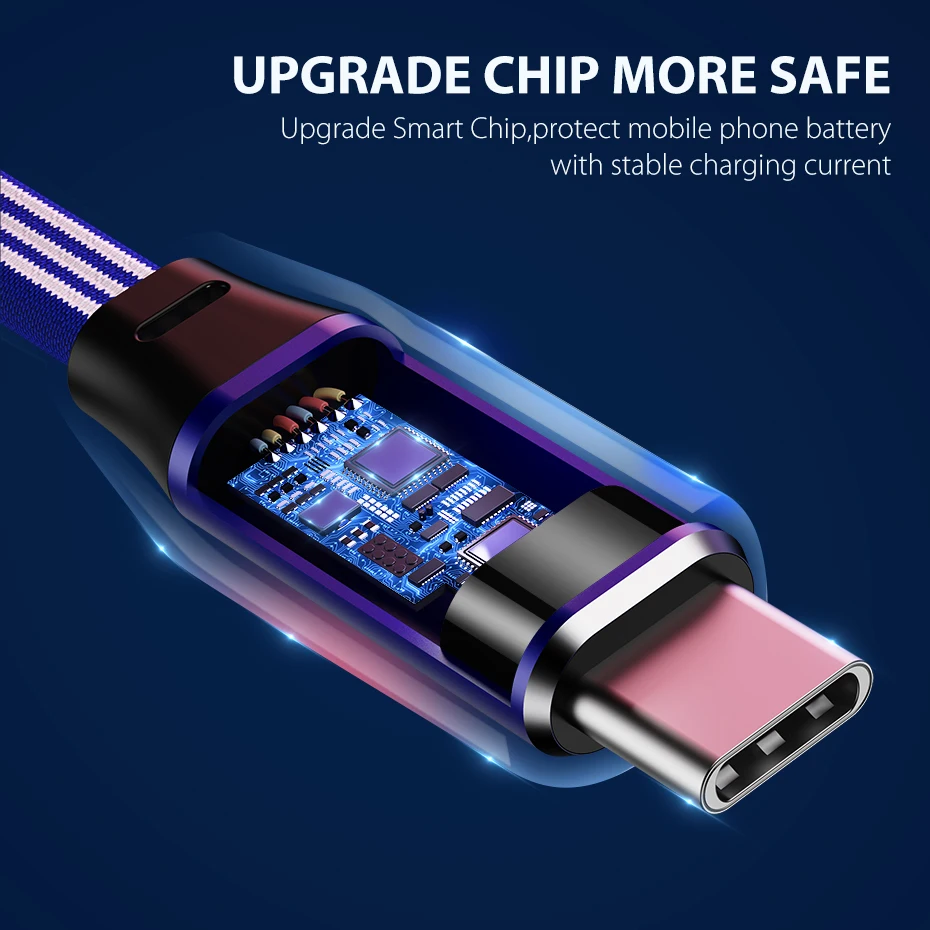 Провод Micro USB для huawei mate 20 Pro Xiaomi type C кабели Samsung s9 Note 9 зарядное устройство 2 м кабель