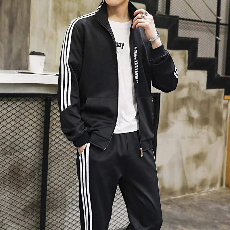 Классический стиль с длинными рукавами в полоску круглым вырезом брюки модные