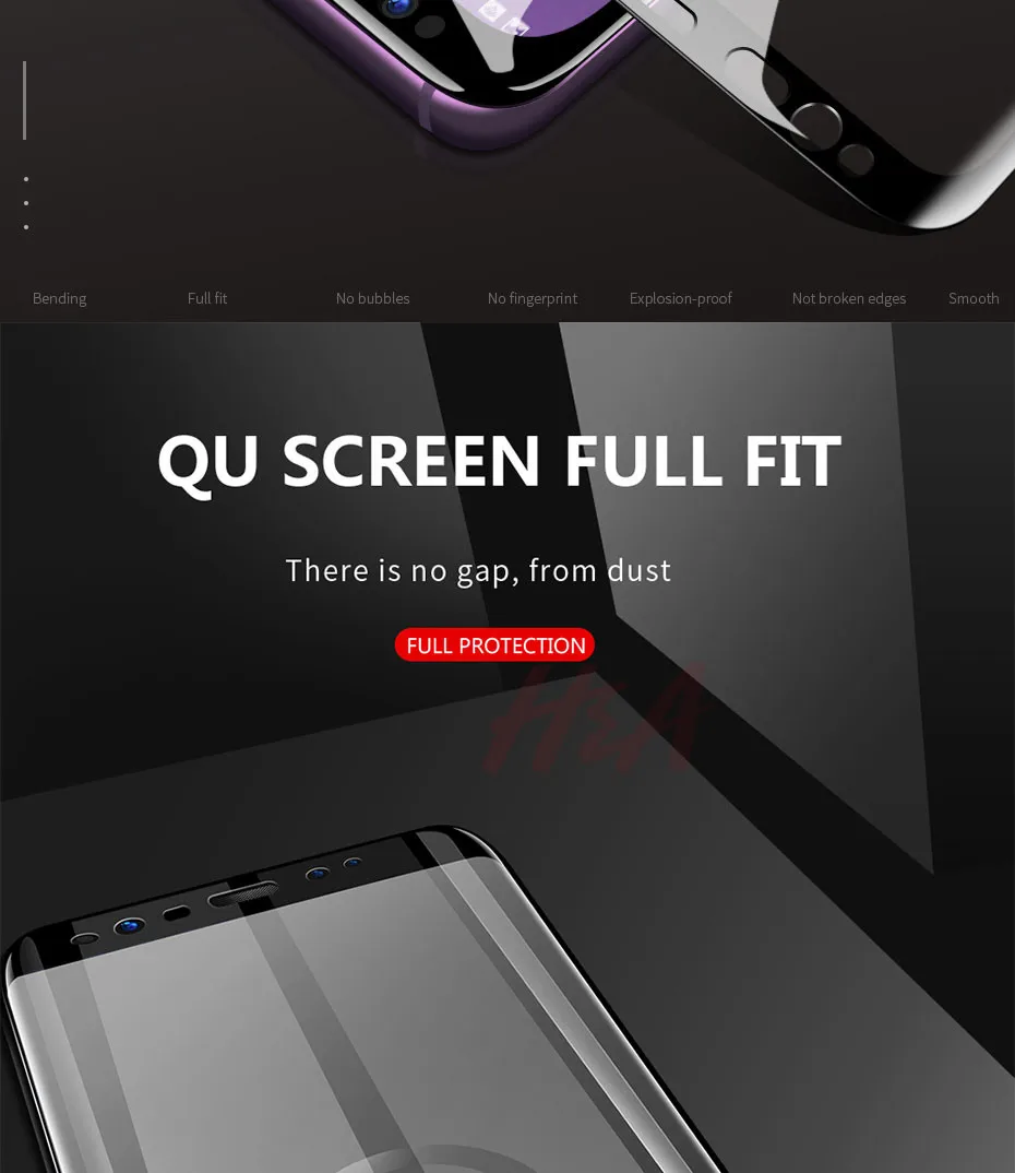 6D полностью изогнутое закаленное стекло для samsung Galaxy S9 S8 Plus Note 8 9 5D Защитная пленка для экрана samsung A6 A8
