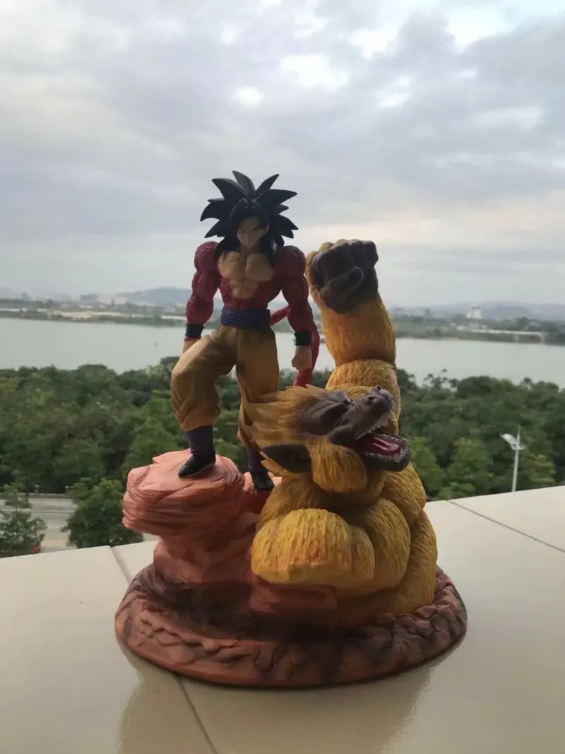 33 см Dragon Ball Аниме Фигурка Супер Saiyan 4 куклы Сон Гоку фигурка Kakarotto статуя из смолы