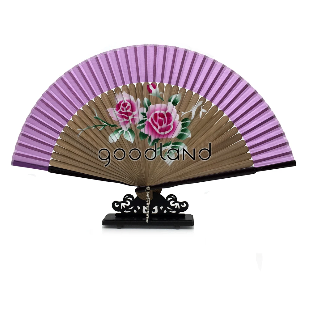 Free Shipping 1pcs Random Color Spun Silk Cover Brown Bamboo Ribs Folding Hand Fan Christmas Gifts Natale | Дом и сад