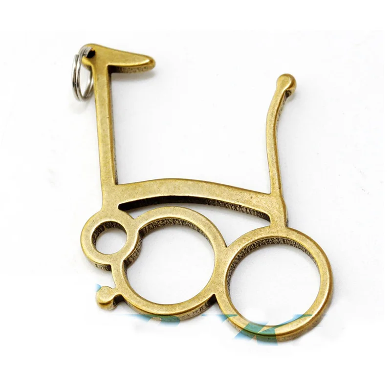 gold-Half-folding 3 дизайна 2 цвета двухсторонний медный алюминиевый велосипед BMX MTB маленький CNC милый для велосипеда Brompton сумка - Цвет: gold-Half-folding