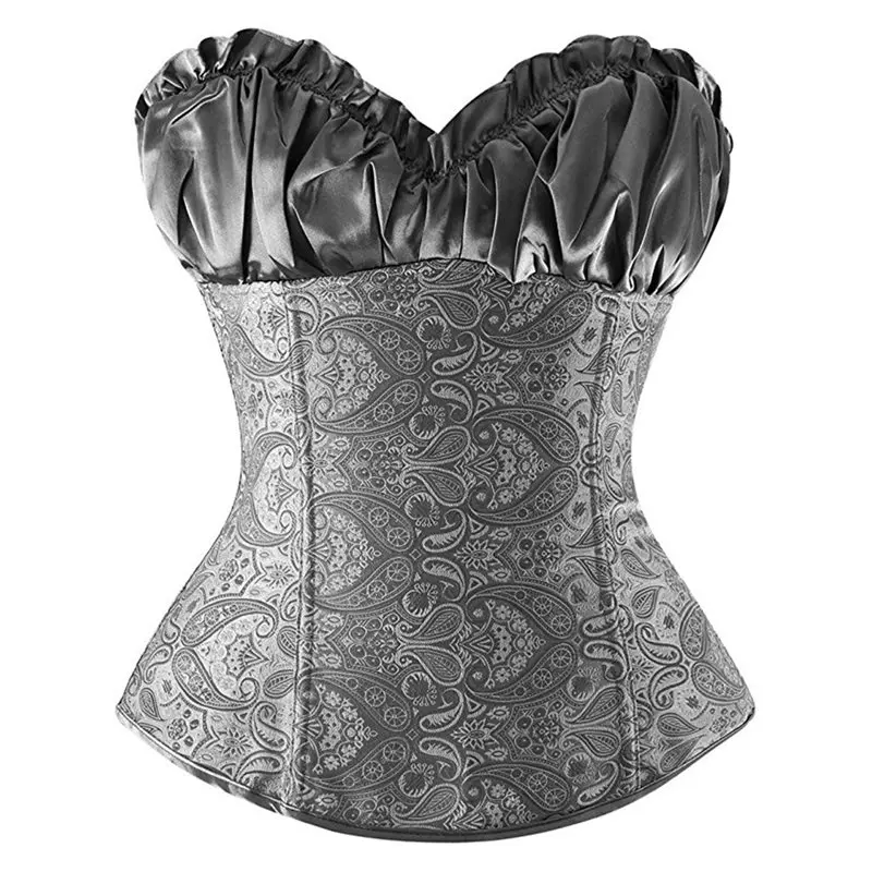 Бюстье корсет для женщин винтажный бежевый готический черный шнуровка стимпанк