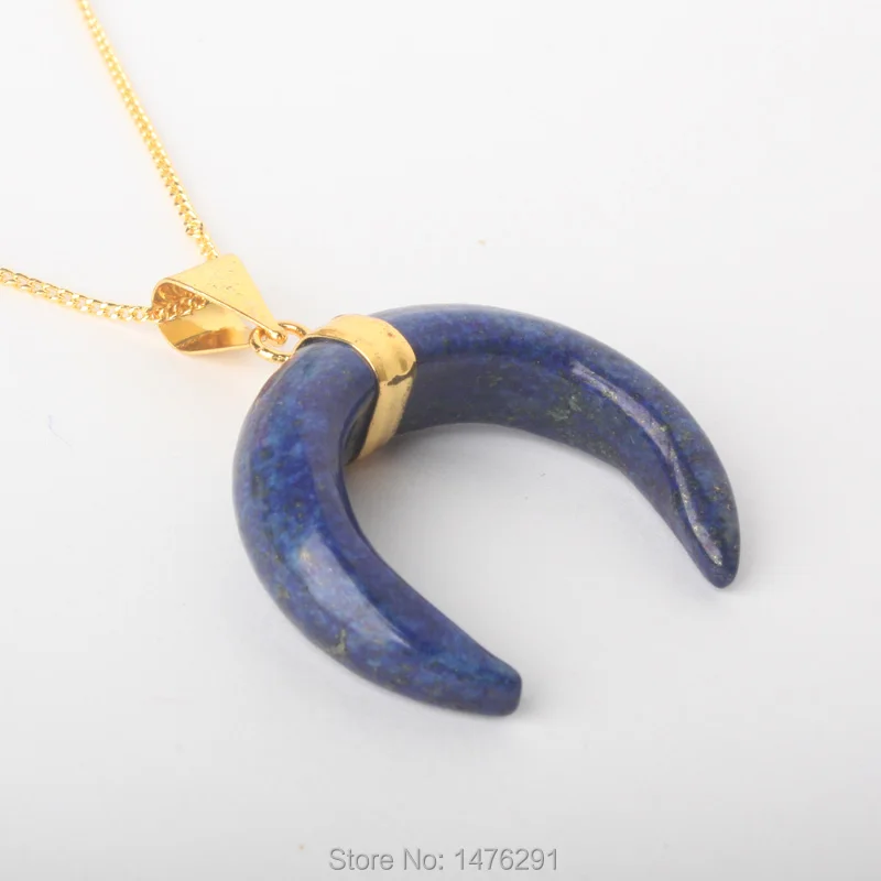 Модные подвески в виде рога лазурита полумесяца 1 шт.|horn pendant|f pendantpendants lapis lazuli |
