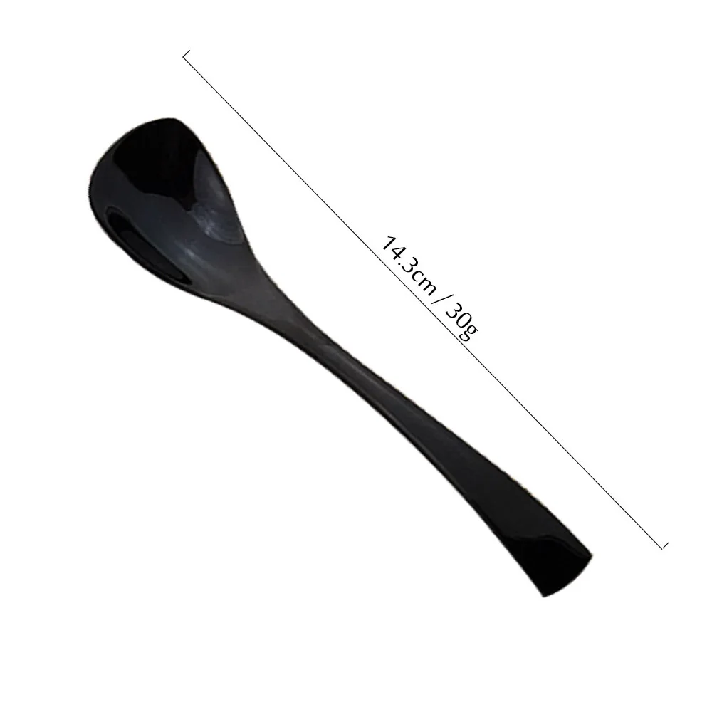 Ice Cream Spoon 1 шт. черный набор посуды 18/10 из нержавеющей стали западные столовые приборы тарелки для салатов наборы вилка стейк нож, ножевые изделия набор - Цвет: Ice Cream Spoon