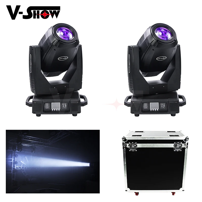 2 шт. с чехлом BSW 300 Вт Led Moving Head Light Beam Spot Wash 3в1 сценический свет Dmx Dj для дискотеки