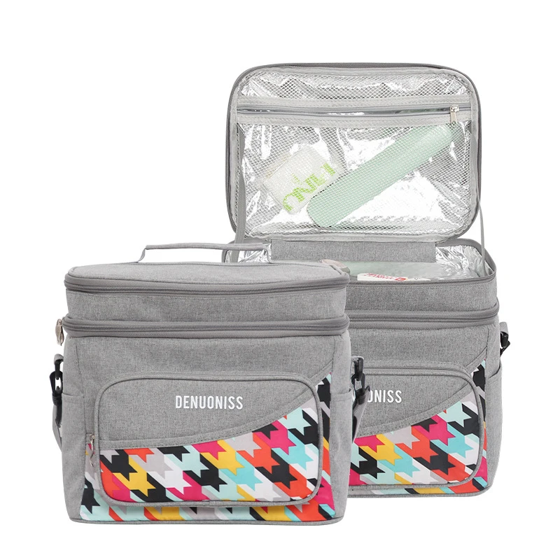 Водонепроницаемая сумка холодильник для пикника крутая на плечо из ткани