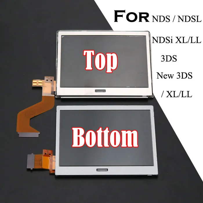 YuXi верхний и нижний Нижний ЖК-экран для замены для Nintendo DS Lite для DSL для NDSL для 3DS New 3DS XL LL