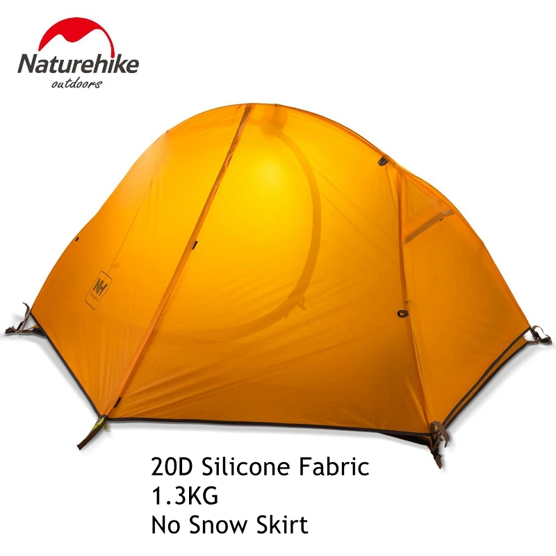 Orange 20D Fabric Naturehike велосипедный рюкзак Палатка Сверхлегкий 20D/210T для 1 человека NH18A095-D - Цвет: Orange 20D Fabric