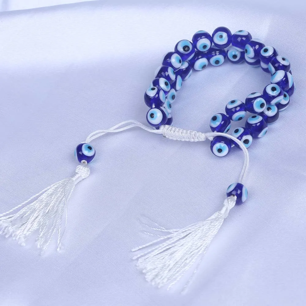 Новый модный простой религиозный Шарм сглаза с синими бусинами браслет на удачу