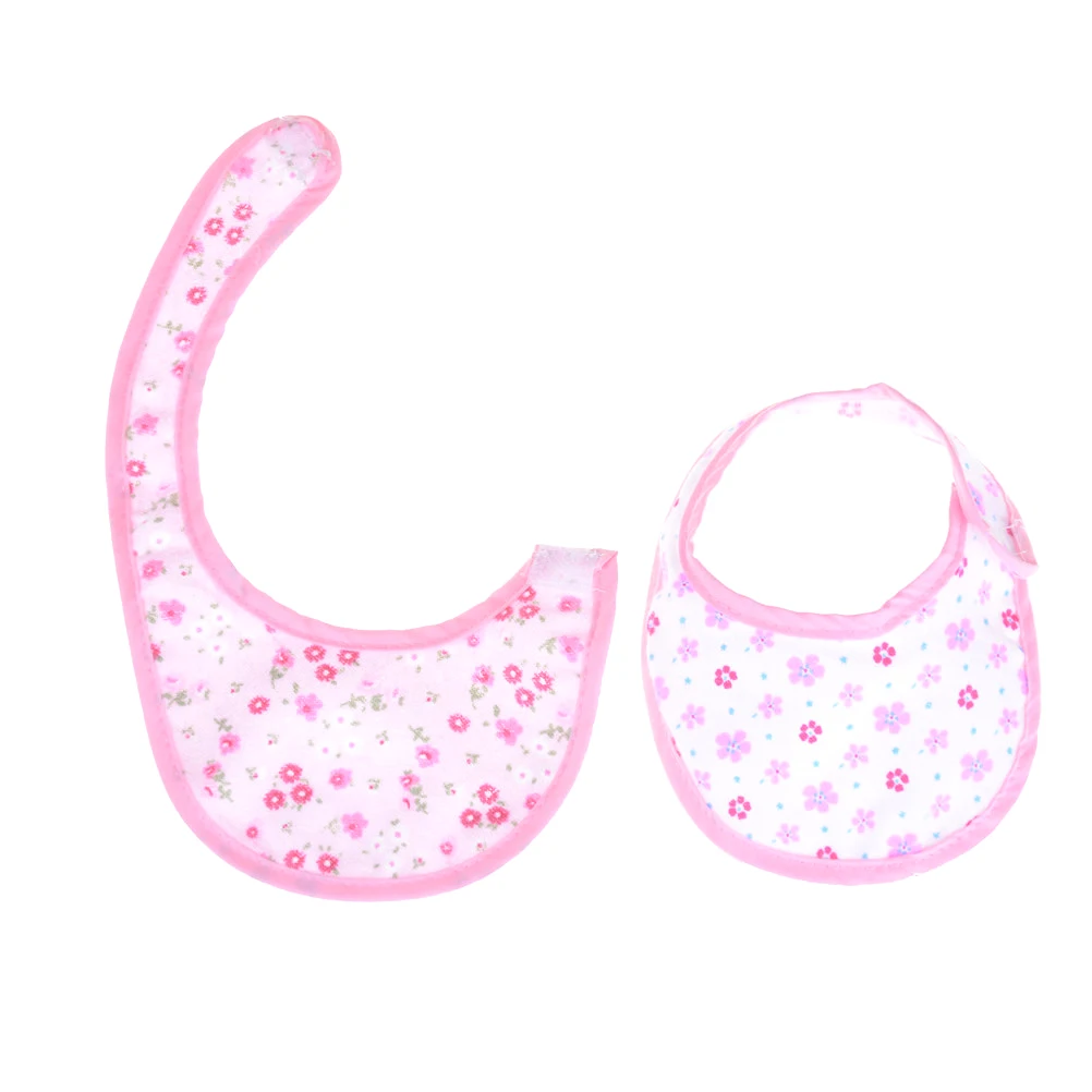 

2 Pieces New Saliva Towel Wear For 43cm baby 17 Inch Dolls Accessories Best Christmas Gifts