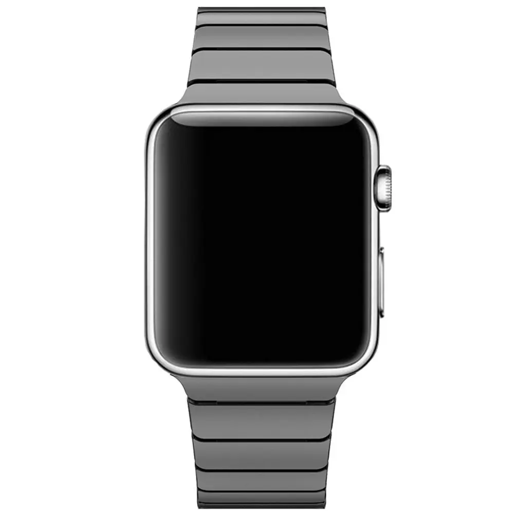 Ремешок из нержавеющей стали для Apple Watch 4 44 мм роскошная застежка-бабочка 38 iwatch 3 2 1