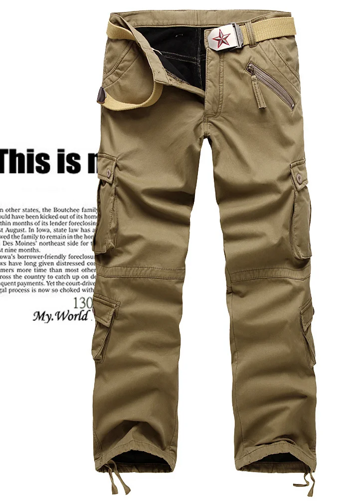 Высококачественный зимний теплый комбинезон с несколькими карманами брюки