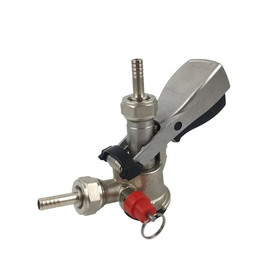 

Stainless Steel D Type Keg Coupler with Pressure Relief Valve Draft Beer Tap Home Brewing Keg Dispenser Connects