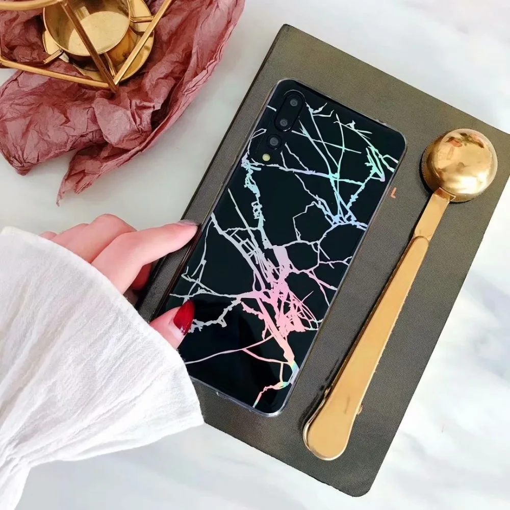 Dazzle Чехлы под мрамор для Huawei P20 Pro Lite Nova 3 3e 3i 2s Honor 10 чехол противоударный