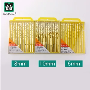 Бесплатная доставка, новое поступление, 6 мм, 8 мм, 10 мм, спиральная лопатка, треугольное сверло с шестигранным хвостовиком, сверла для керамической плитки, бетона, стекла, мрамора