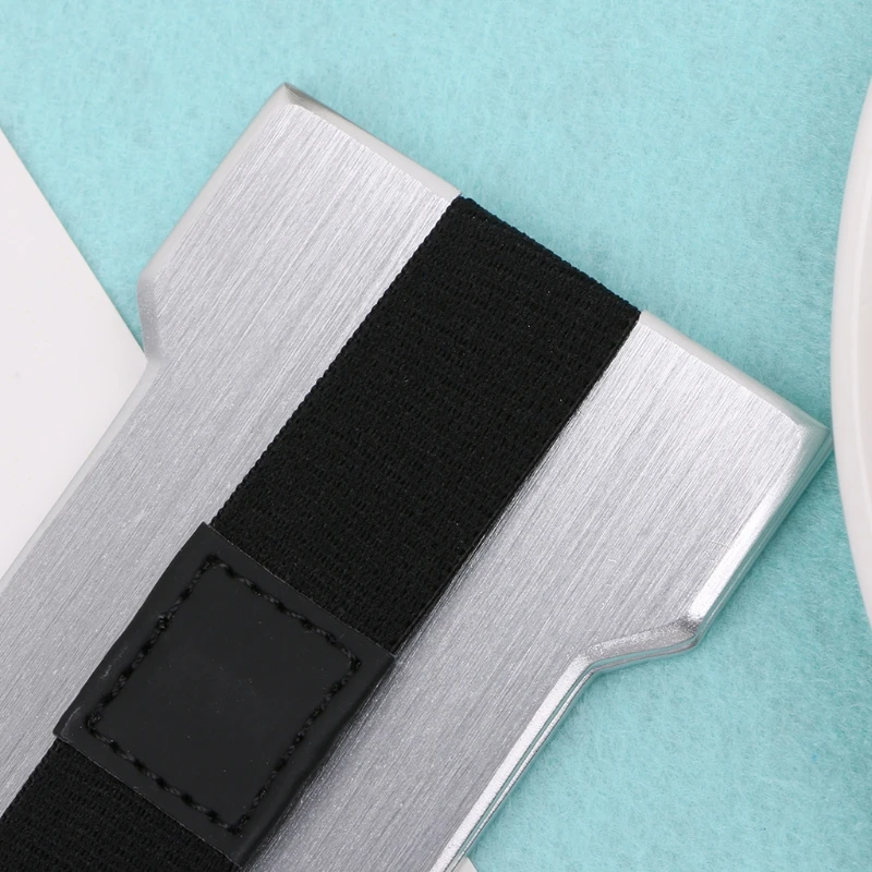 THINKTHENDO алюминиевый ТОНКИЙ ID кредитный держатель для карт протектор RFID кошелек чехол для карт эластичный тканевый ремешок держатель для карт s для мужчин и женщин